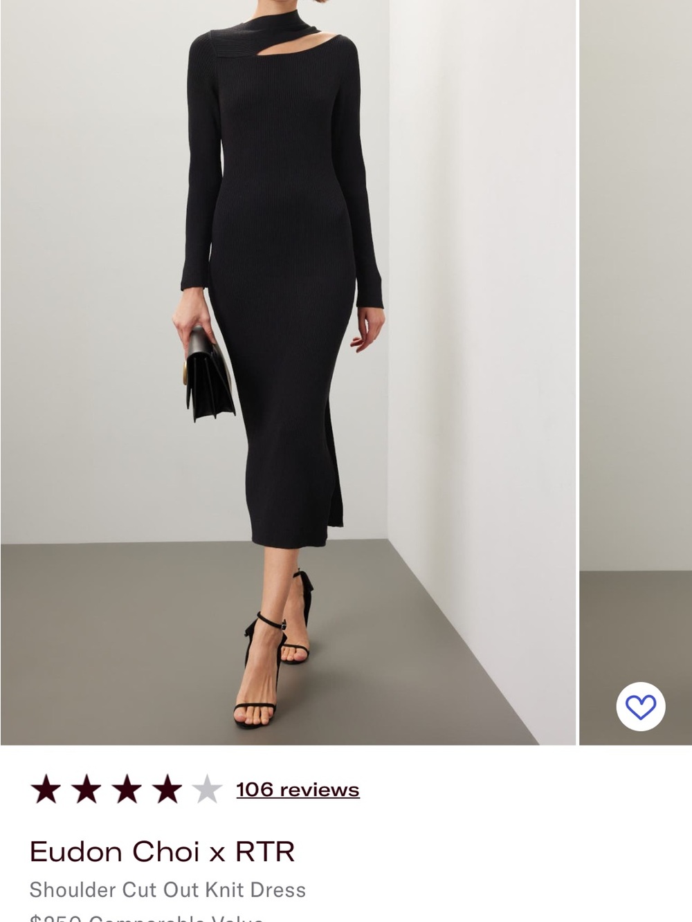 Eudon Choi x RTR Shoulder Cut Out Knit Dress Medium